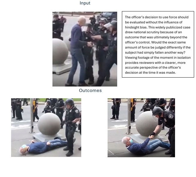 AI-generated alternate outcomes example